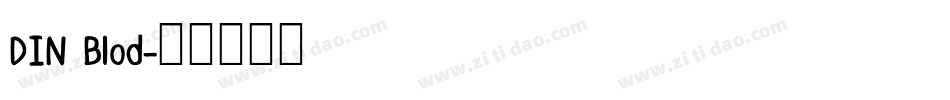DIN Blod字体转换